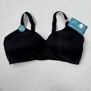 Vanity Fair Women's Bra 42D Black NWT Full Figure Side And Back Smoothing